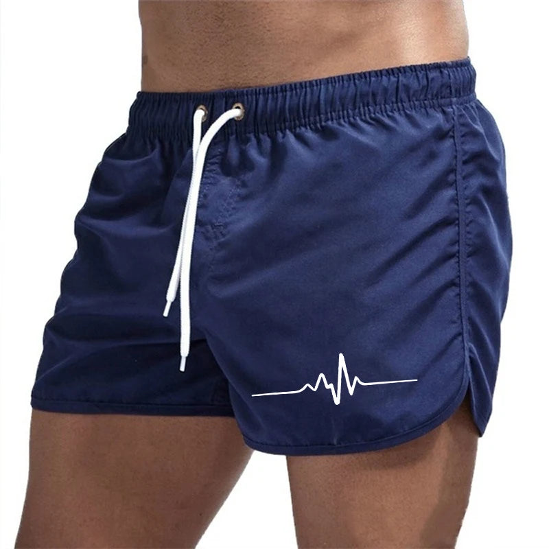 Hot Sales Men's Shorts Beach Trunks Summer Swim Pants Quick Drying Homme Surf Ventilate Drawstring Fashion Casual Daily Swimming