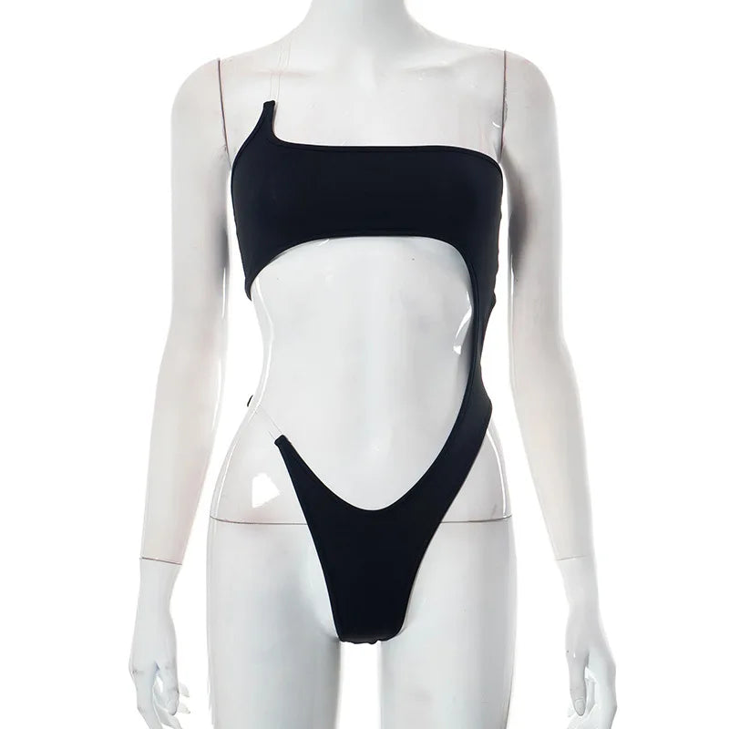Cryptographic Hot Sexy Cut Out One Piece Swimsuit In Black Fashion Outfits Holiday Bodysuits Beachwear Swimwear