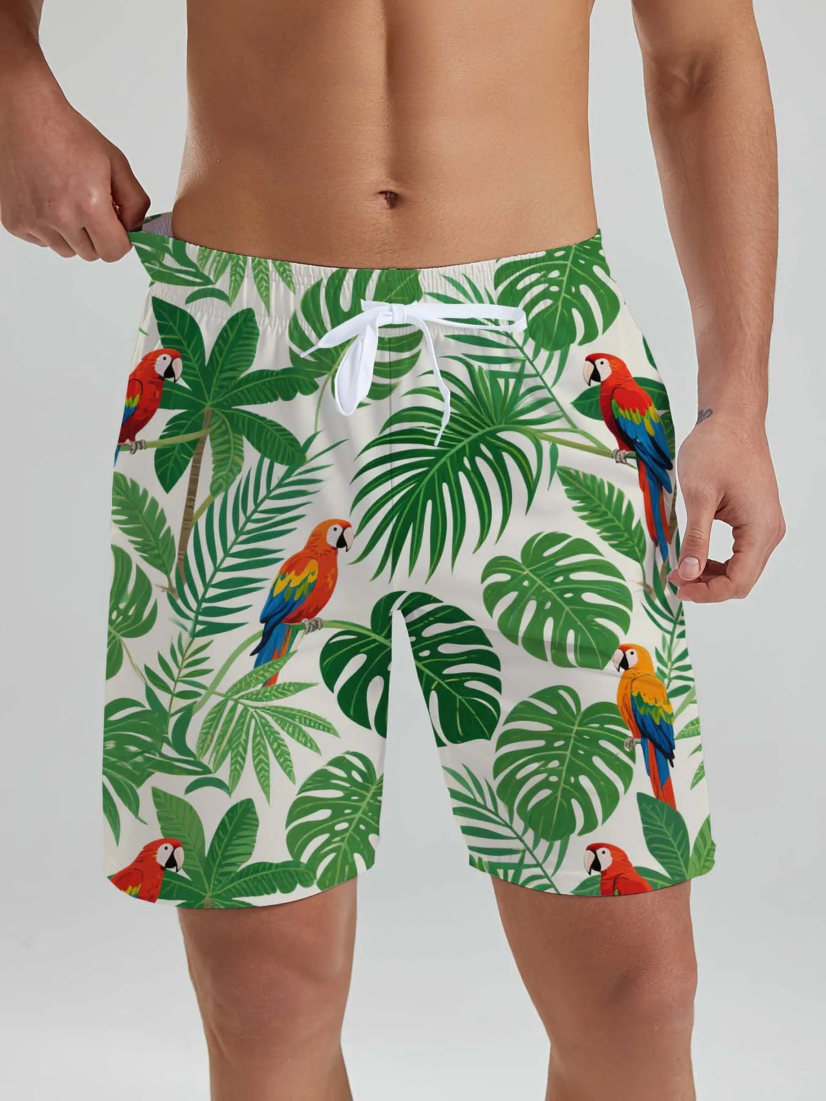 Hawaiian Men's Beach Shorts Tropical Plant  3D Printed men's Shorts Summer Fashion New Swin Trunks Vacation Beach men's Clothing