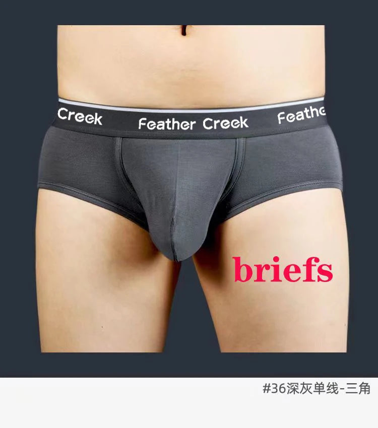 Pouch Men's Briefs - Large Front Pocket U Convex Flat Foot Triangle Sexy Shorts head fork sexy fashion