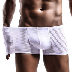 Men Total Support Pouch Boxer Briefs Mesh Comfortable Cooling Moisture Wicking Underwear Breathable Elastic Waistband Underpant
