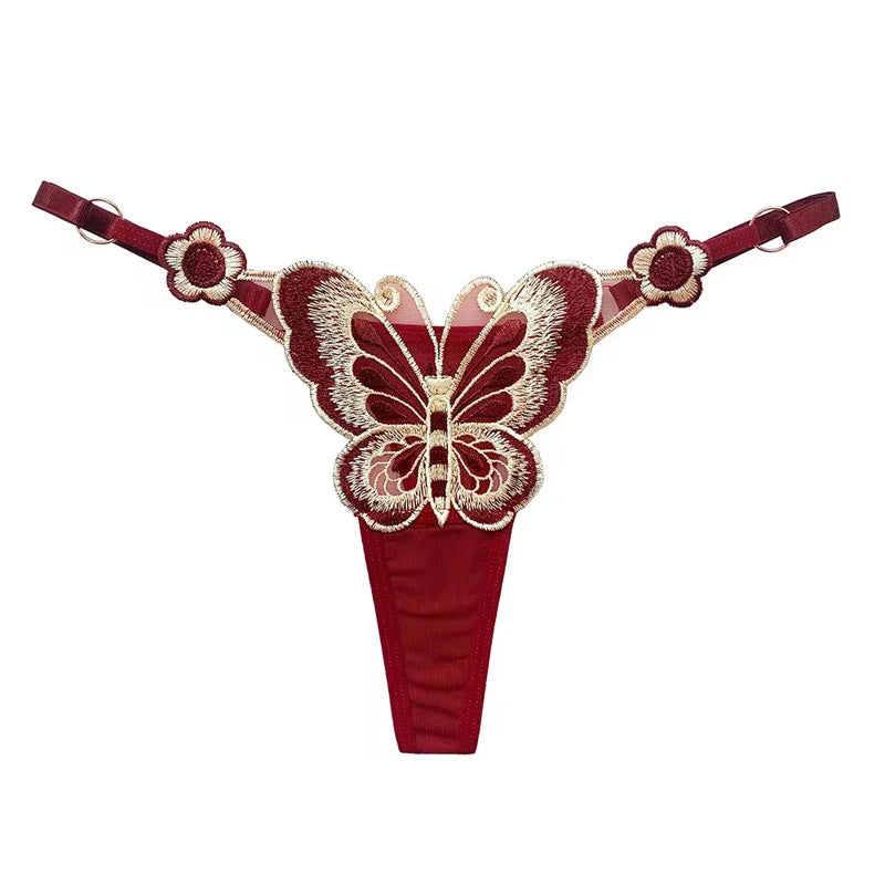 Sexy Lace Butterfly G-String Panties