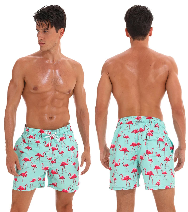 Escatch Brand Summer Fashion Polyester Quick Dry Swim Trunks