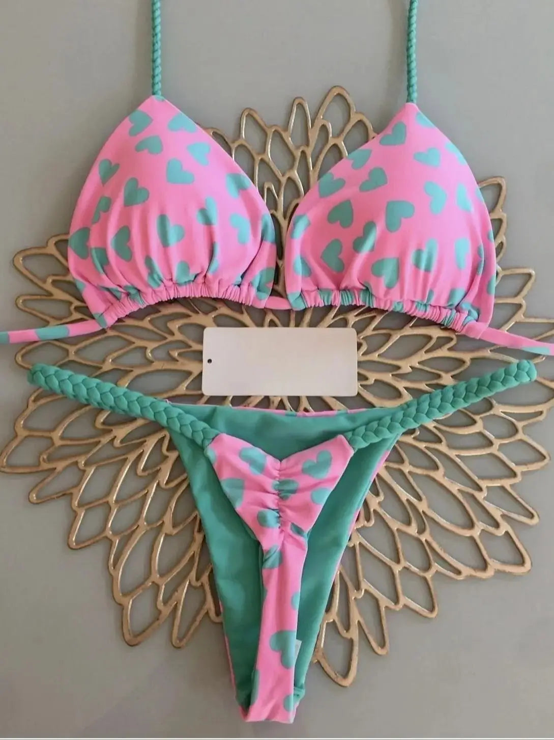 High-Waist Zebra Bikini Set