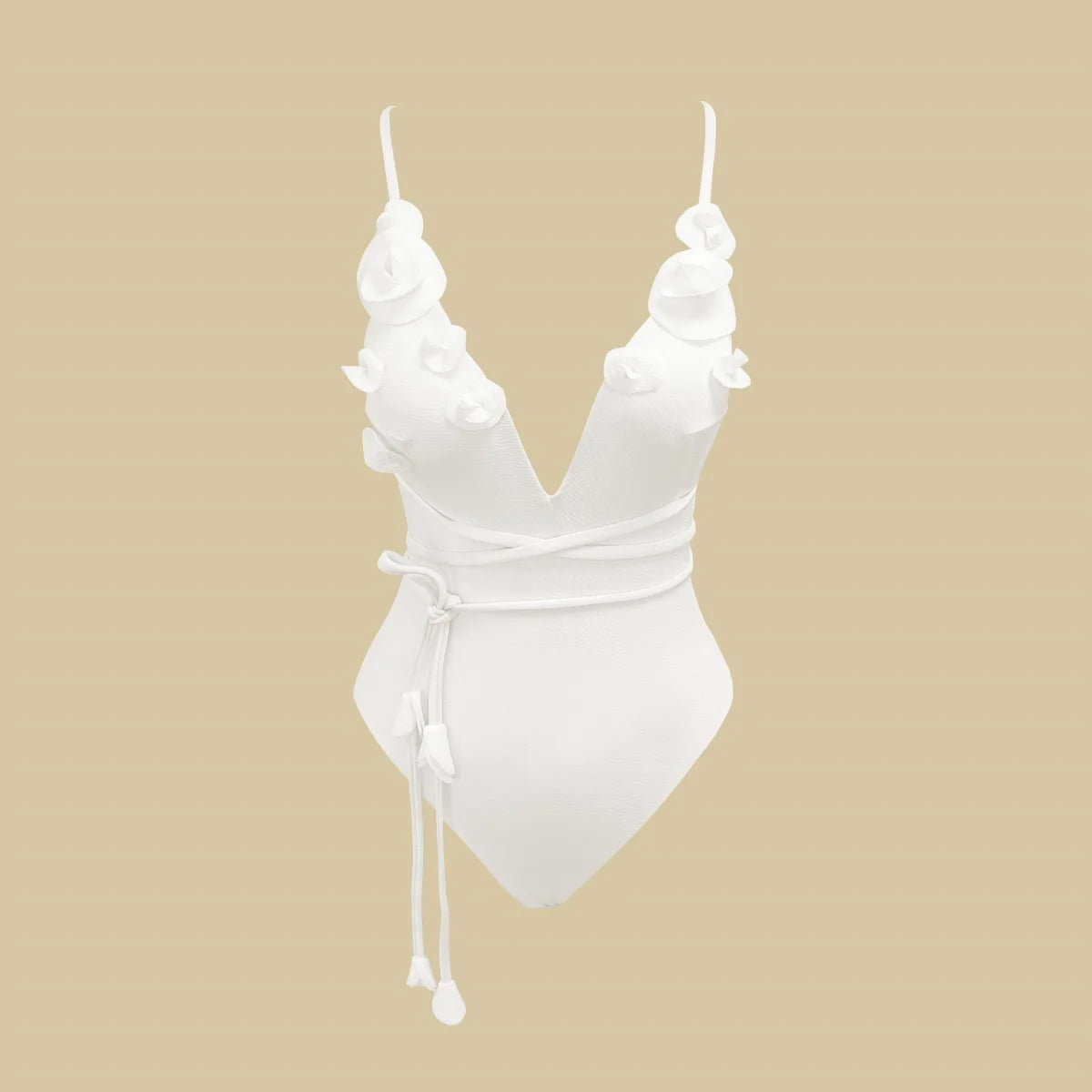 2025 Flower Deep V Neck Swimwear With Cover Up Sexy Woman Swimsuit Off Shoulder Bathingsuit Belt Bikini Summer Suits Beachwear