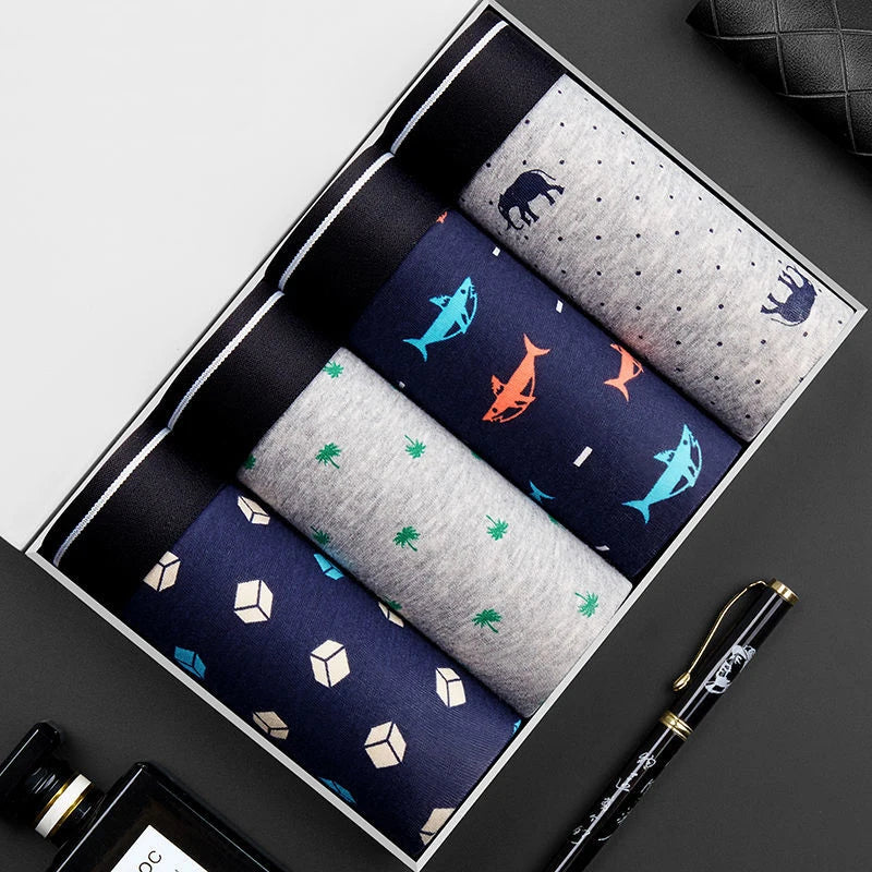 4-Piece Cotton Boxer Shorts Set