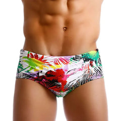 Palm Tree Multicolor Swimming Trunks Briefs  Board Surf Shorts Boxer Swimsuits Waterproof Beach Sports Underwear