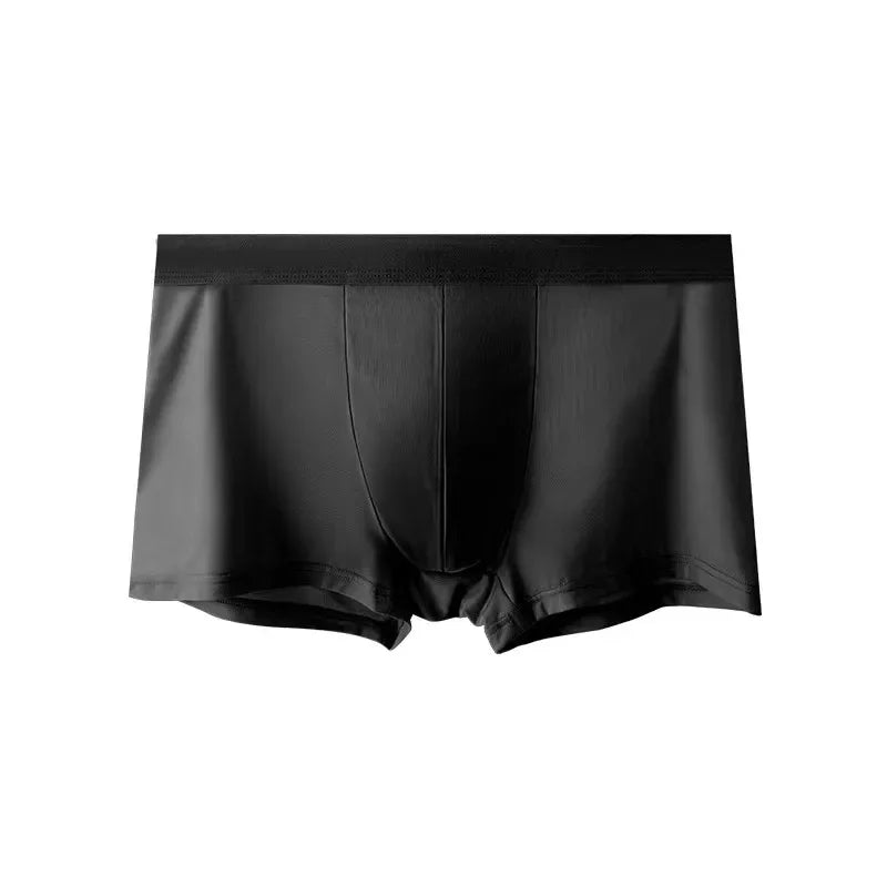 WONTIVE Ice Silk Underwear Ultra Thin Traceless Male Sexy Breathable Boxer shorts Plus Size L-4XL