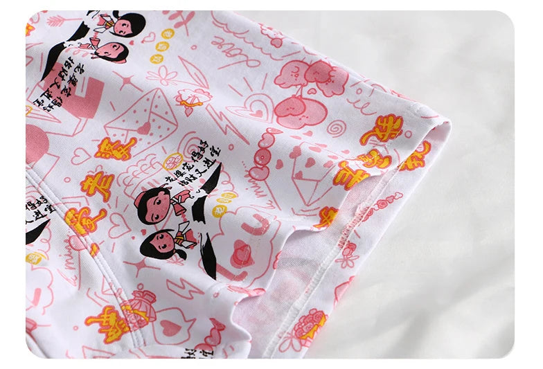 EXILIENS  Print Breathable Mens Boxers pink Size M-3XL