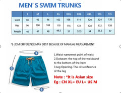 2023 Summer SwimShorts Print Beachwear  Men Swimsuit Surf Board Short Drawstring Trunk Quick Dry Short