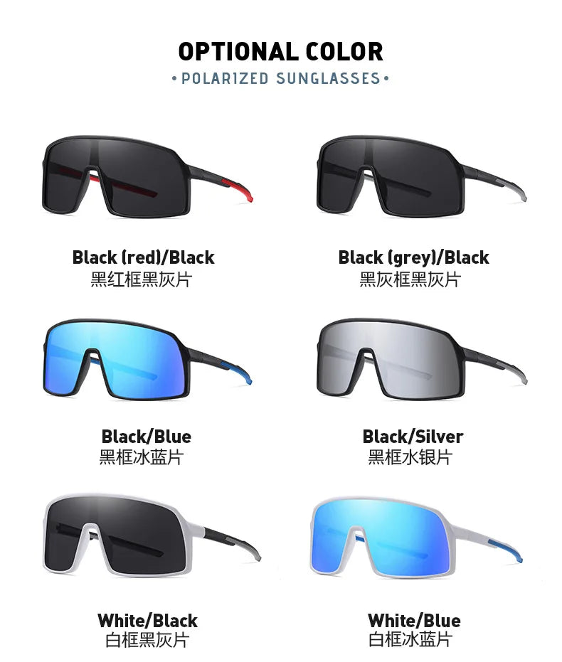 MTB Polarized Large Frame UV400 Polarized Sports Cycling Bike Glasses Men Women TR90 MTB Baseball Running Fishing Sunglasses