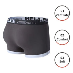 Men's Cotton Boxer Shorts with Letter Belt
