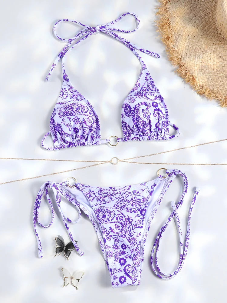 Sexy Triangle Chains Bikini Set
