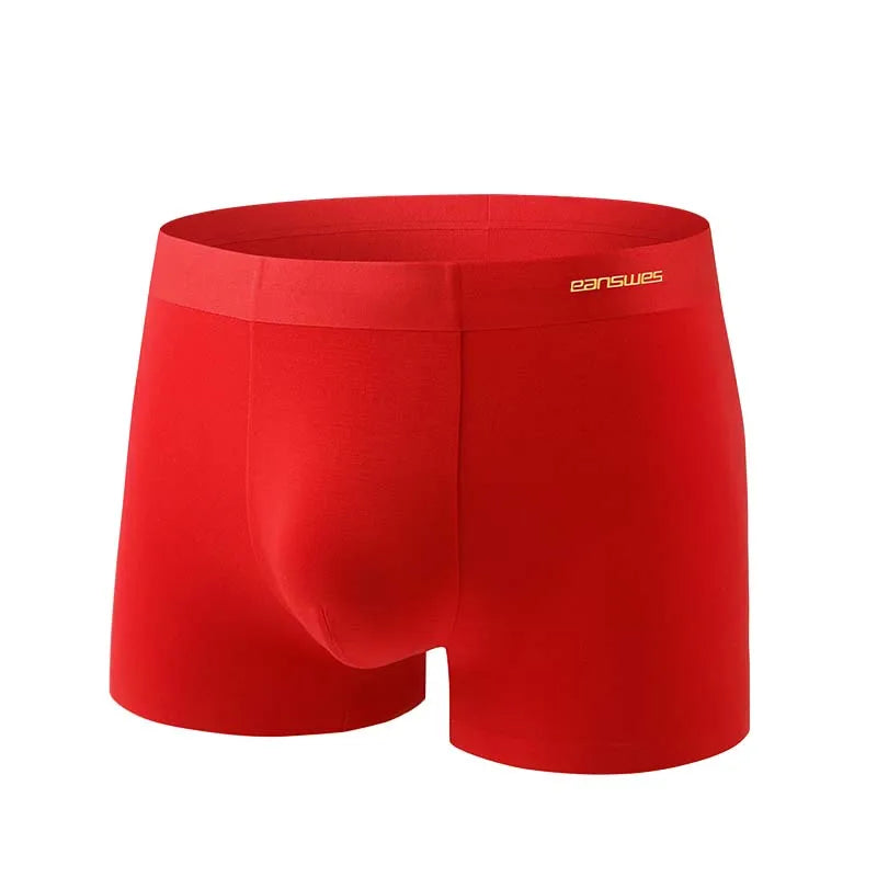 2/3/4/5/6Pcs Brand New Year Red Print Pure Cotton Men Underwear Men's  Boxer Briefs Mens Boxer Shorts Underpants Boxers