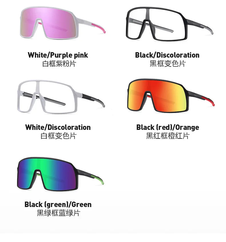 MTB Polarized Large Frame UV400 Polarized Sports Cycling Bike Glasses Men Women TR90 MTB Baseball Running Fishing Sunglasses