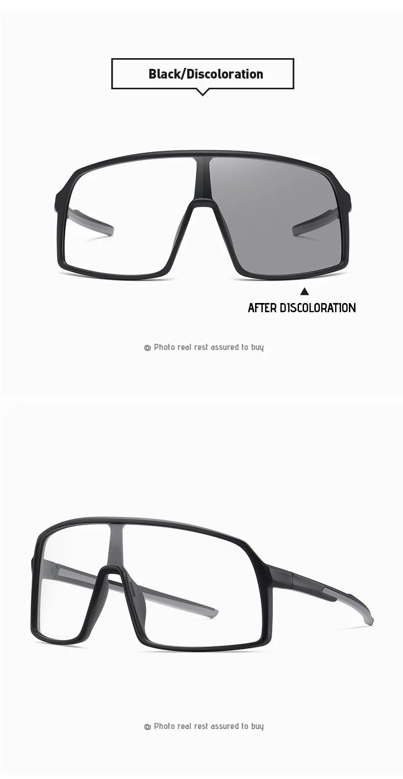 MTB Polarized Large Frame UV400 Polarized Sports Cycling Bike Glasses Men Women TR90 MTB Baseball Running Fishing Sunglasses