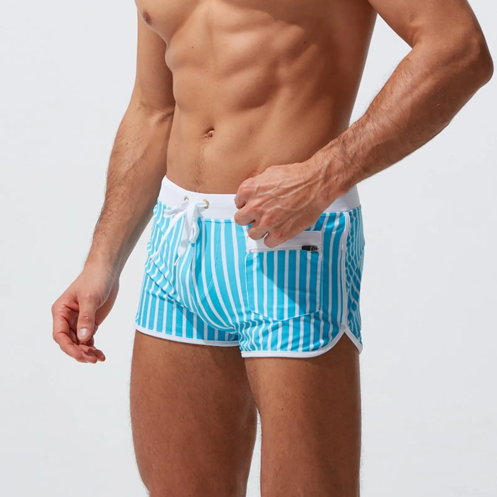 Men Trunks Zipper Pocket Casual Mens Shorts Boardshorts Joggers Men's Trunks Summer Mens Short Homme Masculino
