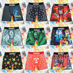 Breathable Printed Men's Boxer Briefs