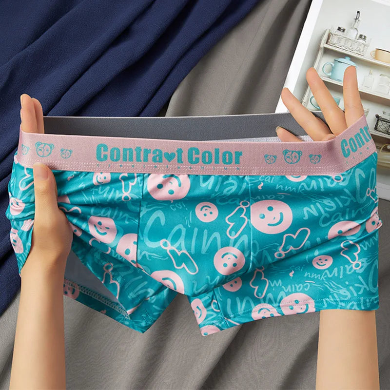 Summer Thin Men's Bulge Pouch Mens Boxers Seamless Breathable Comfortable Mid Waist