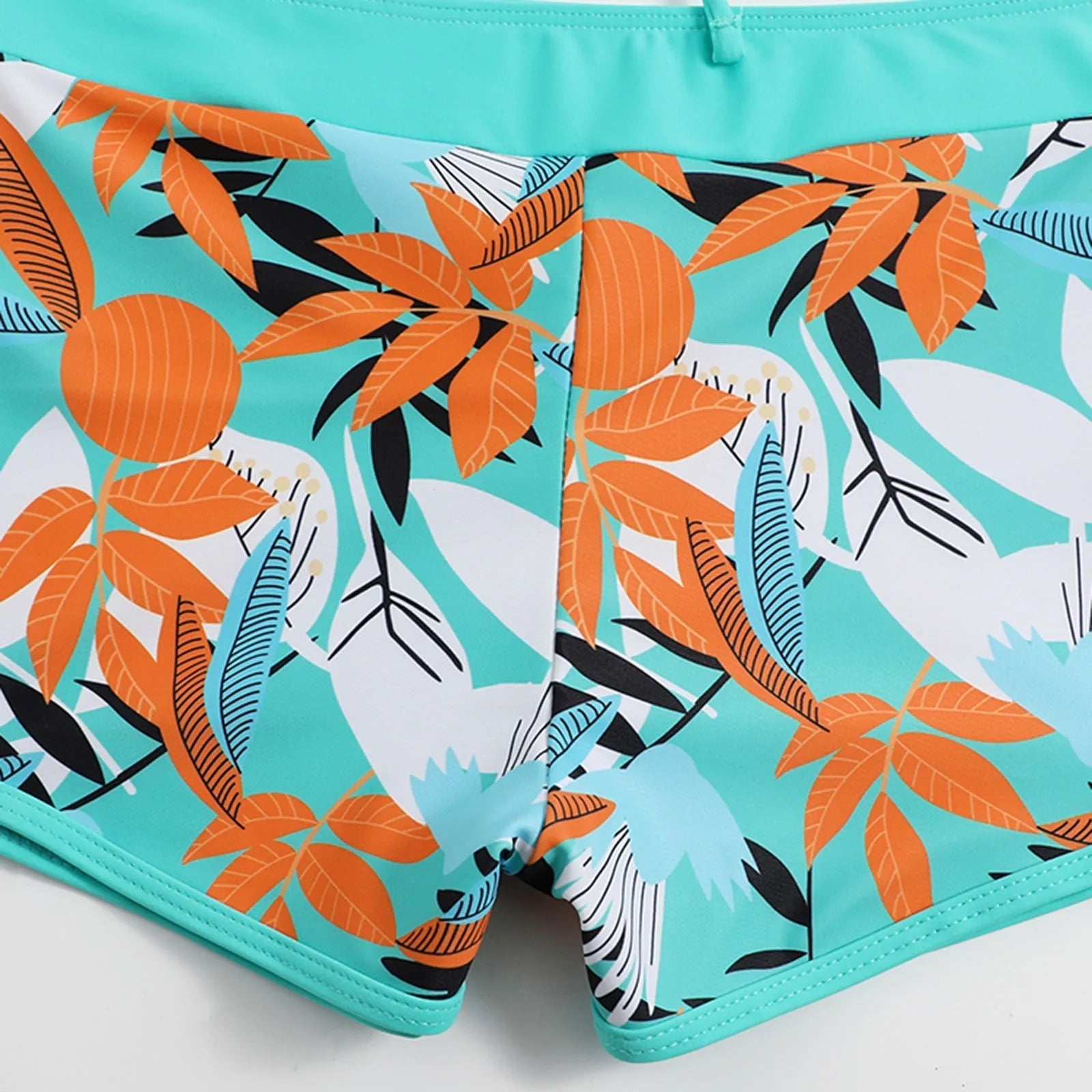 PLANT Bikini shorts Set  High Waist Swimsuit 2 Pieces Plant Print  Bathing Swim Suit Beachwear