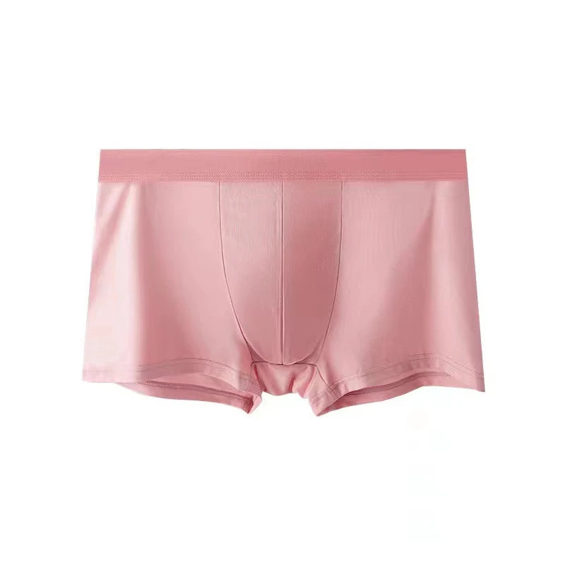 WONTIVE Ice Silk Underwear Ultra Thin Traceless Male Sexy Breathable Boxer shorts Plus Size L-4XL