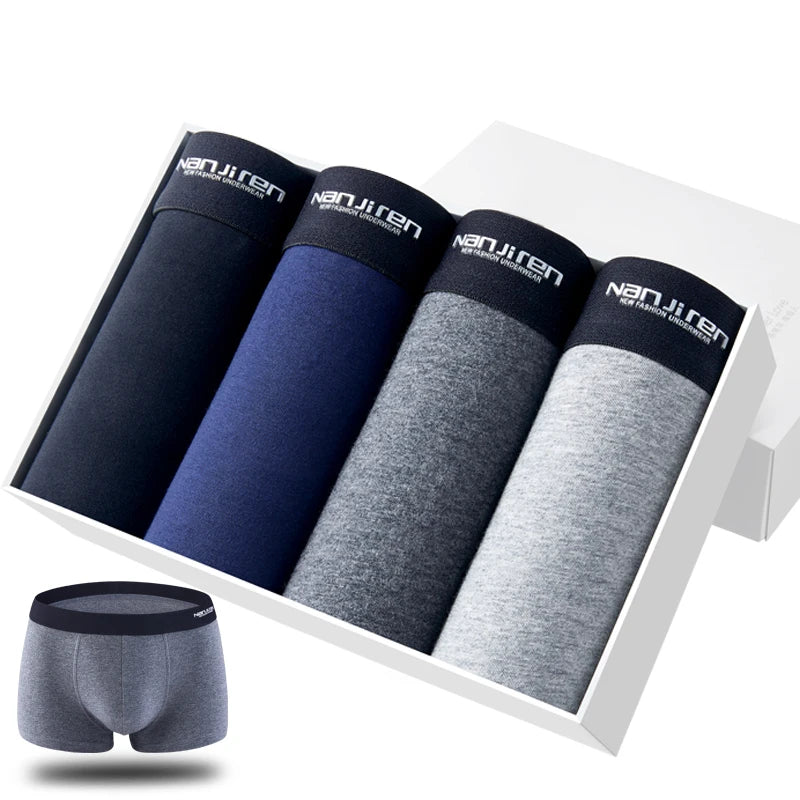 4-Piece Cotton Boxer Shorts Set