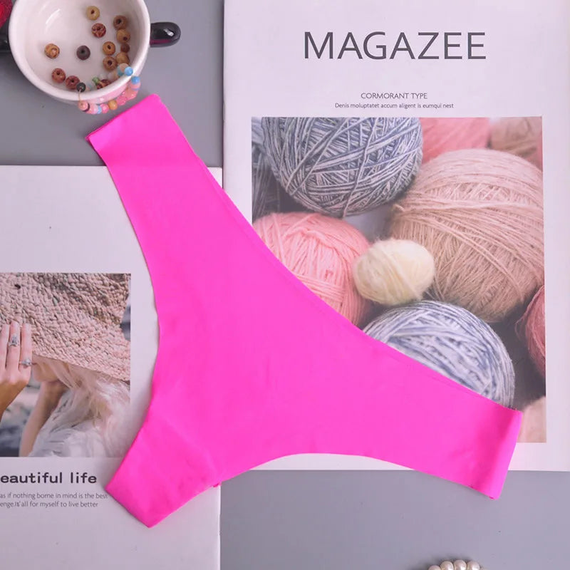 3pcs Seamless Ice Silk Panties