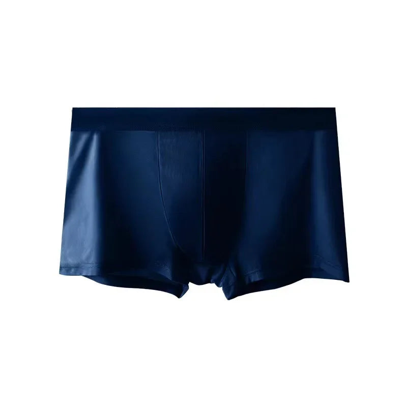 WONTIVE Ice Silk Underwear Ultra Thin Traceless Male Sexy Breathable Boxer shorts Plus Size L-4XL