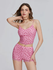 Women s 2 Piece Pajama Set Sleeveless Floral Print Cami Tops Cozy Shorts Sleepwear Sets for Summer Nights