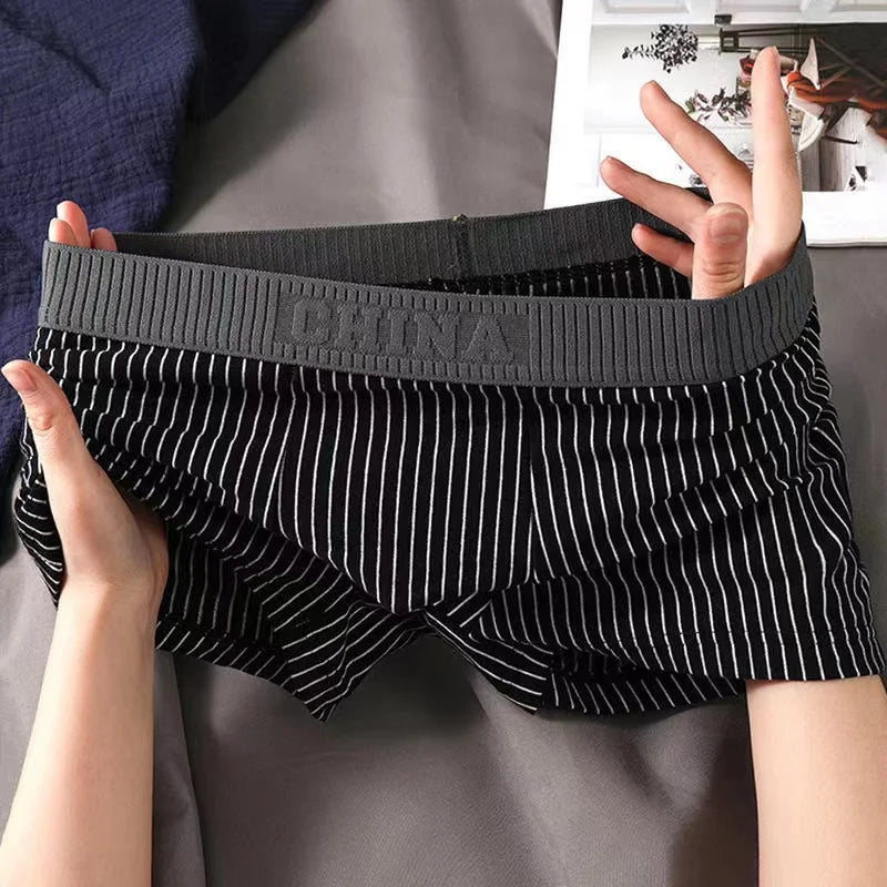 Men's Cotton Striped Boxer Shorts