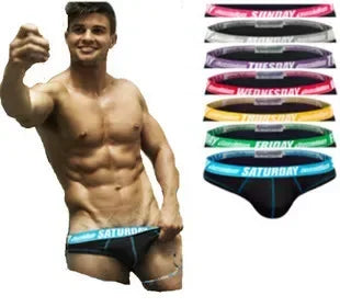 New weekly mens simple breathable briefs multicolor belt optional low waist briefs wholesale and retail.